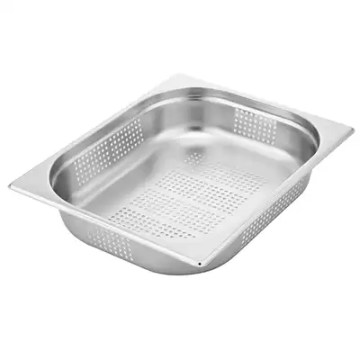 Gastronorm Stainless Steel Perforated Tray 100mm - Size: 1 / 2