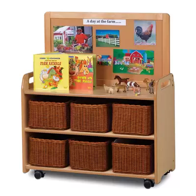 Mobile Shelf 660x900mm With 6 Baskets and Display Panel