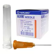 Terumo Agani Hypodermic Needle 25g 25mm Orange 100 Pack