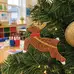 Wooden Christmas Decorations Pack 54 With Golden String