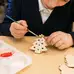 Wooden Christmas Decorations Pack 54 With Golden String