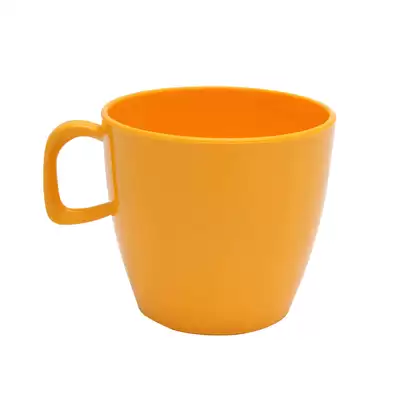 Harfield Polycarbonate Handled Cup 220ml 10 Pack - Colour: Yellow