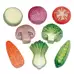 Sensory Play Vegetable Stones 8 Pack