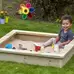 Low Wooden Sand Pit With Lid