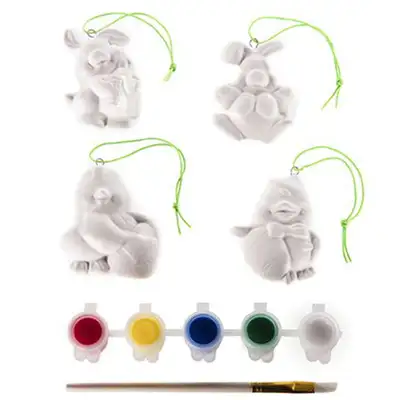 Paint Your Own Rabbits and Chicks 4 Pcs
