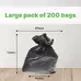 Soclean Black Bin Bags Extra Strong 200 Pack