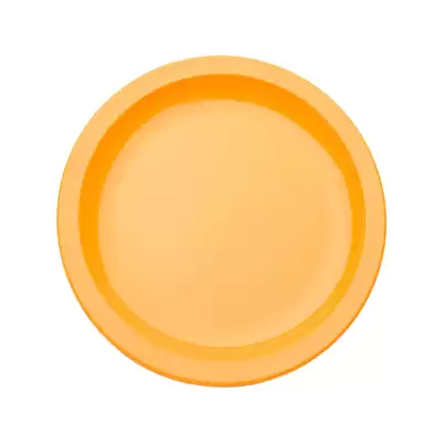 Harfield Polycarbonate Narrow Rimmed Plates 230mm 10 Pack - Colour: Yellow