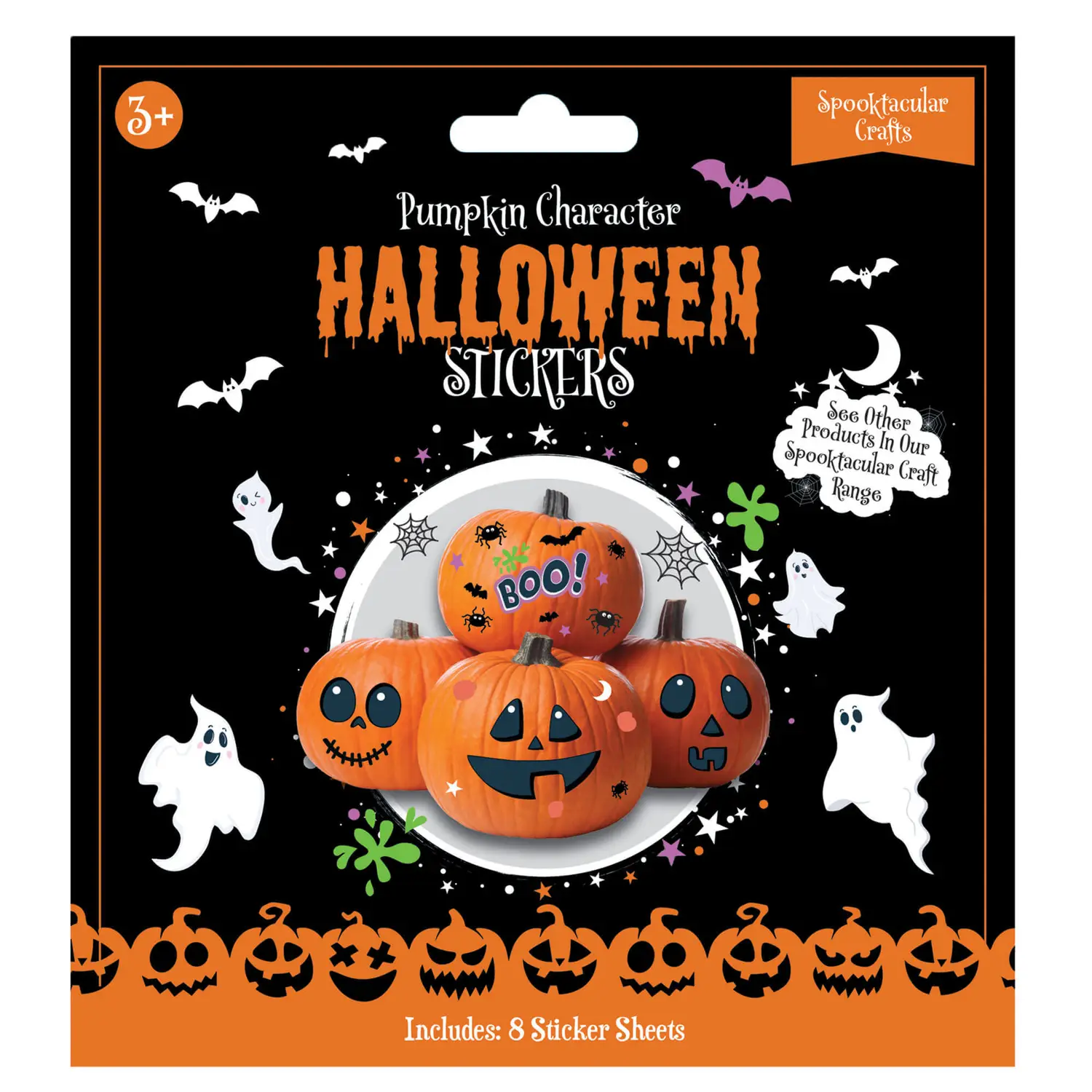Halloween Pumpkin Character Stickers
