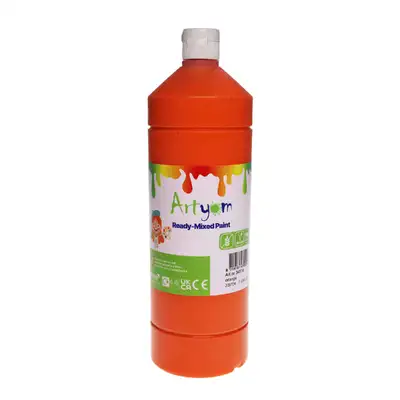 Artyom Ready Mixed Poster Paint Orange 1 Litre G2p100