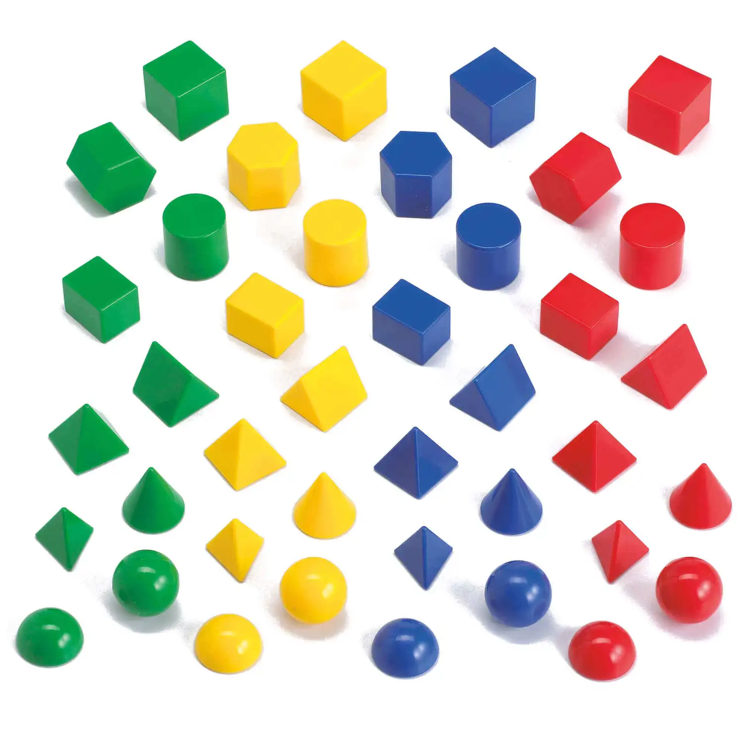 Assorted Geometric 3d Shapes 25mm 40 Pack