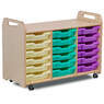 Tray Storage Unit With 18 Shallow Trays