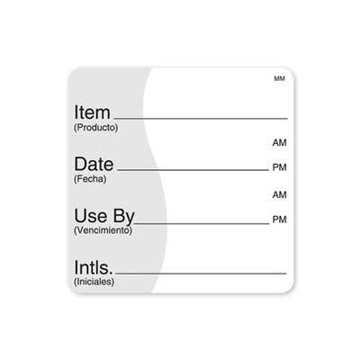 Removable Item Date & Use By Label 51 x 55mm 500