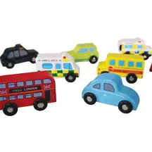 Olly and Oby Wooden Vehicles Assorted 9 Pack