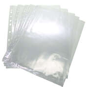 Punched Pockets A4 Clear Extra Thick 50 Micron 100 Pack