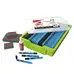 Classtray Black Drywipe Markers Fine Tip With Erasers and Cleaner