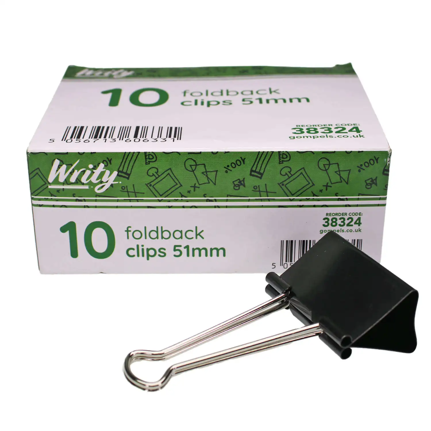 Writy Foldback Clips 51mm 10 Pack G2p100
