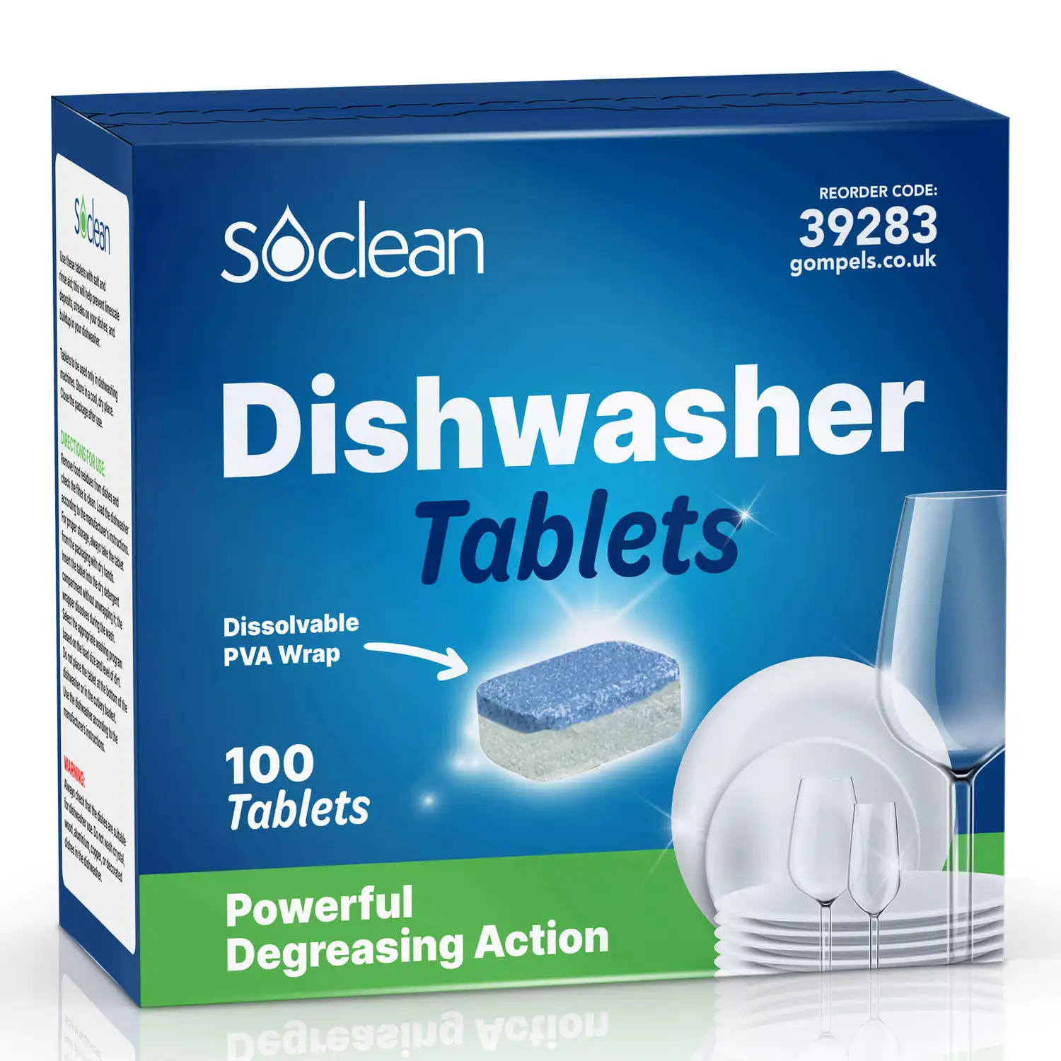 Soclean Dishwasher Tablets Lemon 100 Pack G3p90