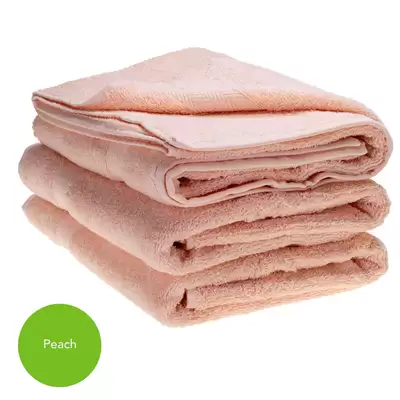 Bath Towel 70x130cm 500gsm x 3 - Colour: Peach