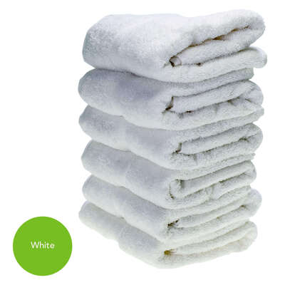 Hand Towel 50x90cm 500gm x 6 - Colour: White