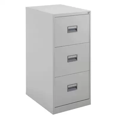 Filing Cabinet With 3 Drawers Grey 465 x 620 x 1000mm