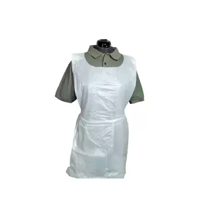 Proform Disposable Polythene Aprons Flat 100 Pack - Colour: White