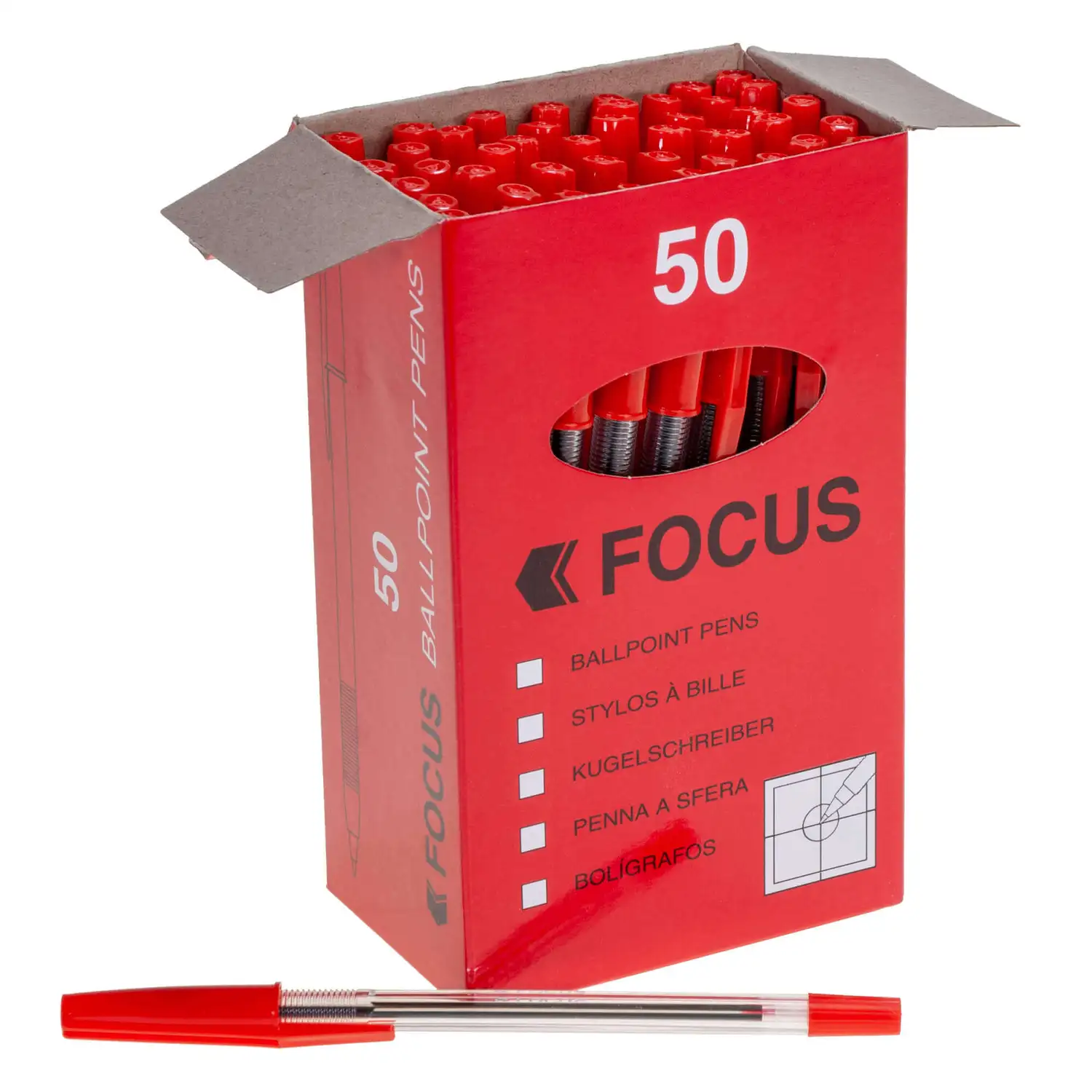 Medium Ballpoint Pen Red 50 Pack G2p100