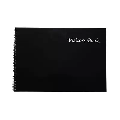 Visitor Record Book Black