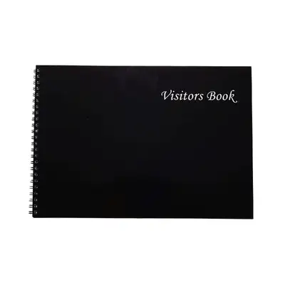 Visitor Record Book Black G2p100