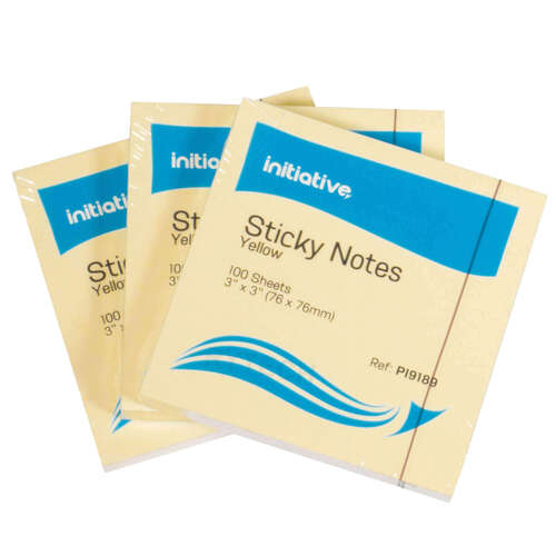 Sticky Note Pads Yellow 76 x 76mm 12pk Gompels HealthCare Wholesale