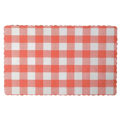 Placemats 23 x 37cm Red Gingham 250pk