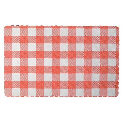 Placemats 23 x 37cm Red Gingham 250pk Gompels HealthCare