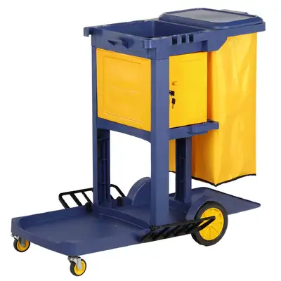 Soclean Janitorial Trolley With Lockable Cabinet G2p100
