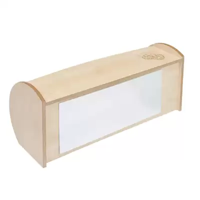 Mini Shelf Unit With Mirror Back Maple