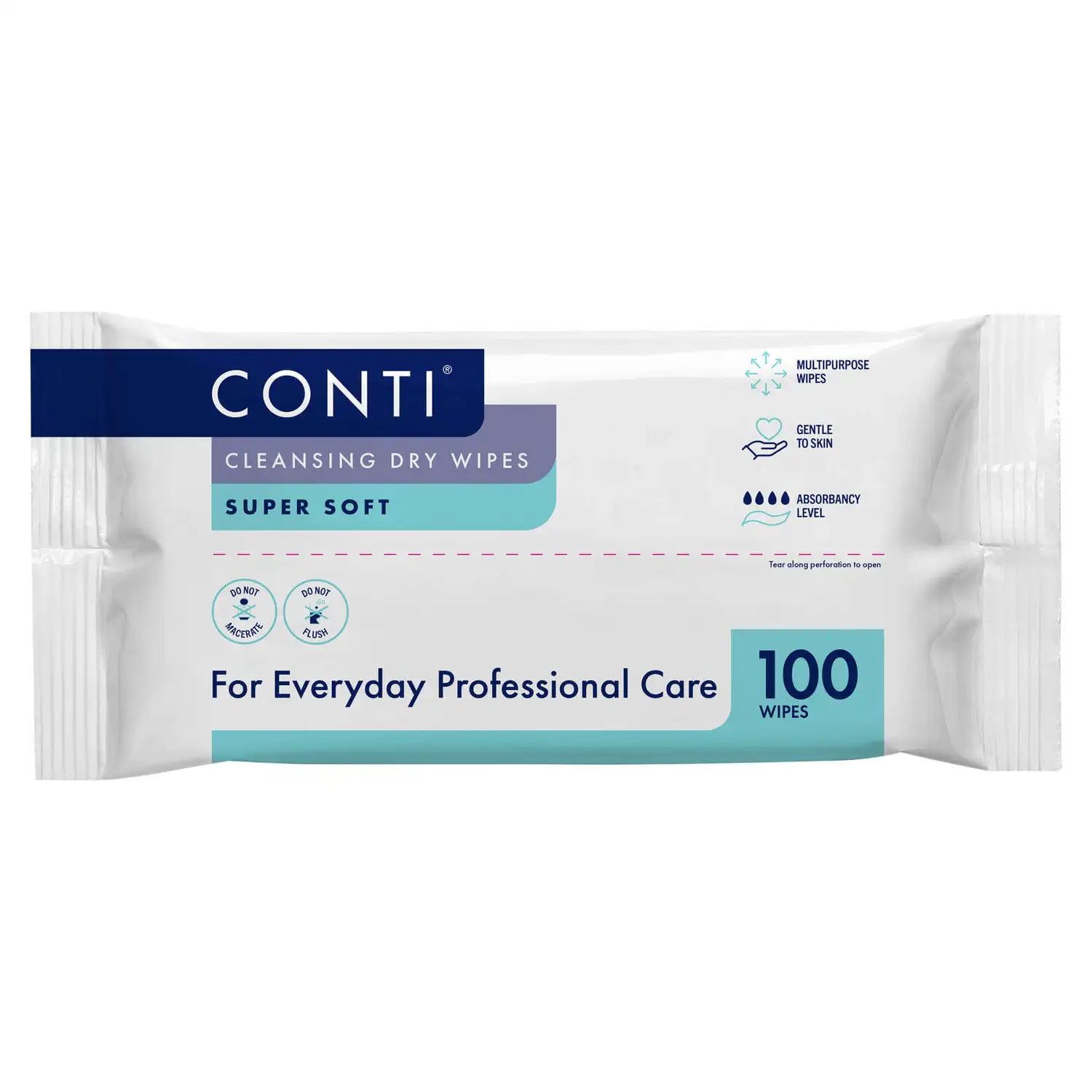 Conti Super Soft Large Dry Wipes 100 Pack G2p100