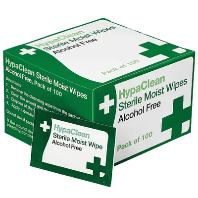 Alcohol Free Sterile Moist Wipes 100 Pack G2p100