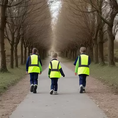 Childs Hi-Vis Vest Yellow - Age: 6-9 Years