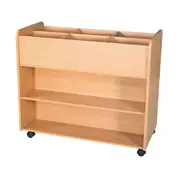 Double Sided Mobile Kinder Book Trolley