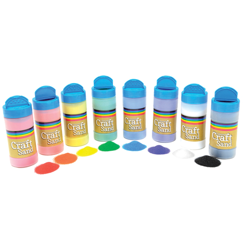 Coloured Craft Sand Assorted 8 Pack in Arts & Crafts / Craft Materials