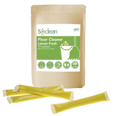 Soclean Eco Floor Cleaner Lemon Fresh Sachet 10 Pack