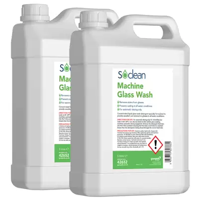 Soclean Machine Glass Wash 5 Litre 2 Pack G2p100