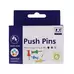 Push Pins Assorted 100 Pack