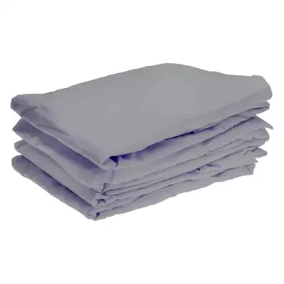 Fire Retardant Bedding Set Silver - Type: Single Fitted Sheet 4 Pack