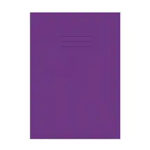 Writy A4 Exercise Book 12mm Ruled With Margin 80 Page Purple 50 Pack G2p100