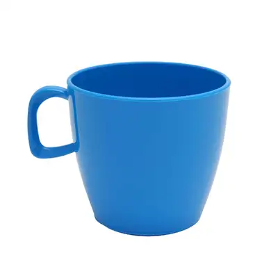 Harfield Polycarbonate Handled Cup 220ml Blue 10 Pack G1p100