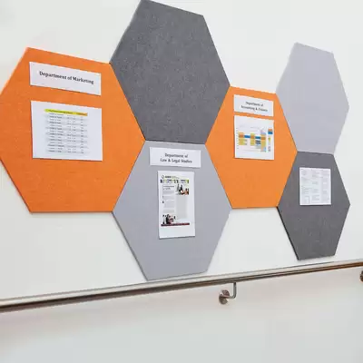 Eco Display Boards Hexagonal - Colour: Light Grey