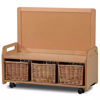 Low Display Storage Unit With Castors - Type: Baskets