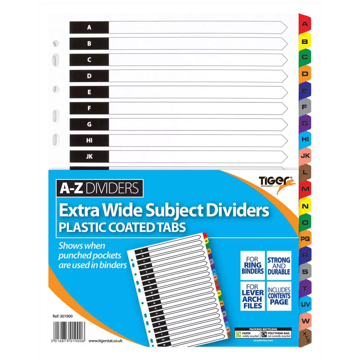 Extra Wide Subject Dividers A-Z - Gompels | Care & Education