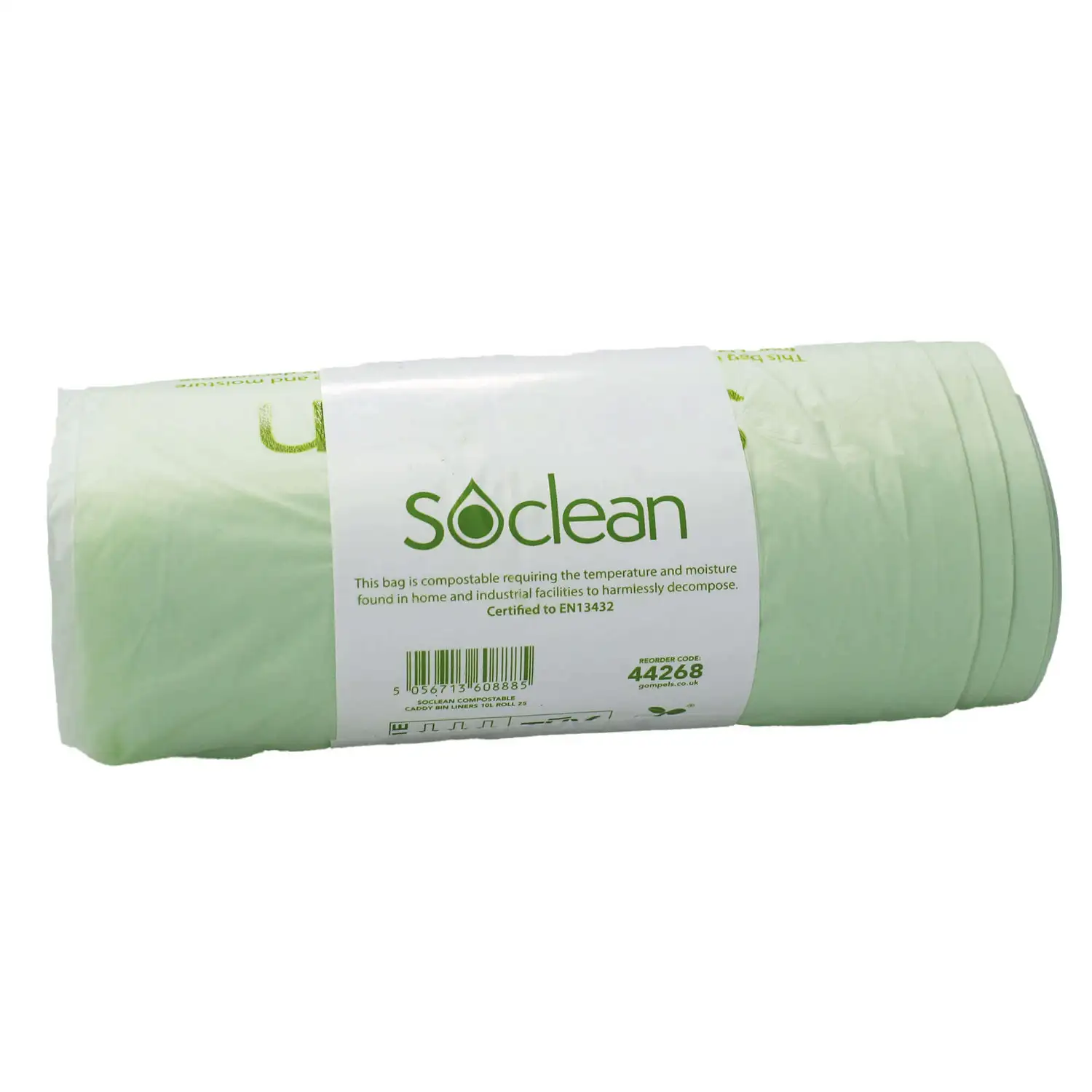 Soclean Compostable Caddy Bin Liners 10l Roll 25 G2p100