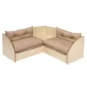 Solway Reading Corner With Tan Cushions Maple