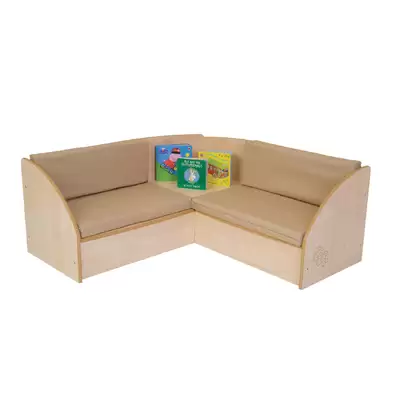 Solway Reading Corner With Tan Cushions Maple